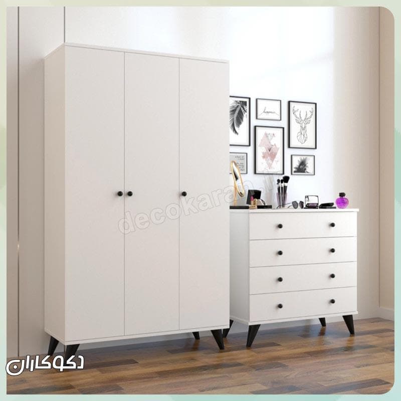 کمد لباس + دراور دکوکاران مدل KL131
