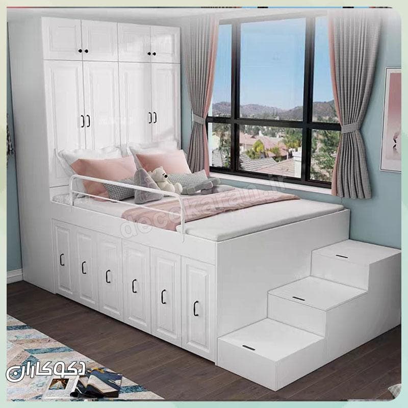 تخت کمد دار ممبران دکوکاران مدل Tk100