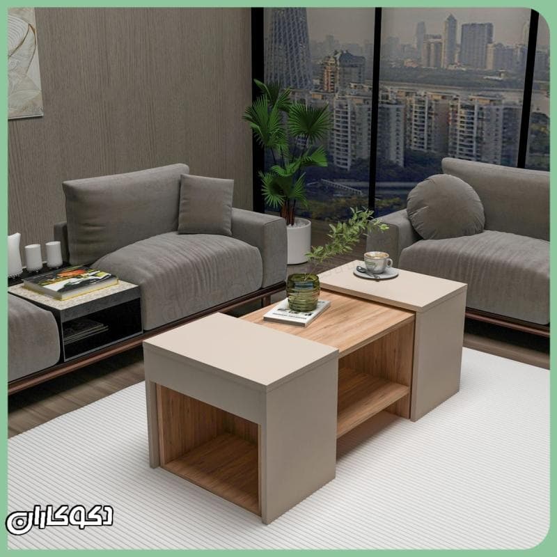 ست میز جلومبلی و عسلی دکوکاران مدل MJ124