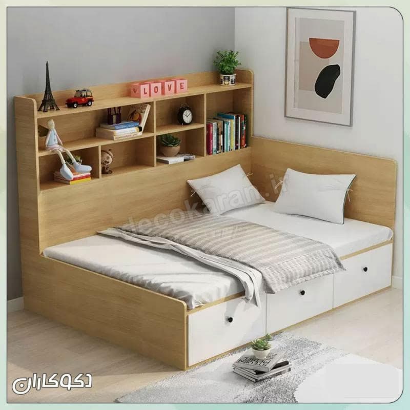 تختخواب کتابخانه دار دکوکاران مدل T112