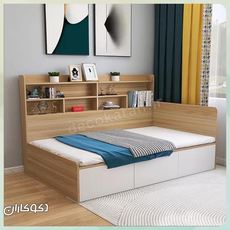 تختخواب کتابخانه دار دکوکاران مدل T111