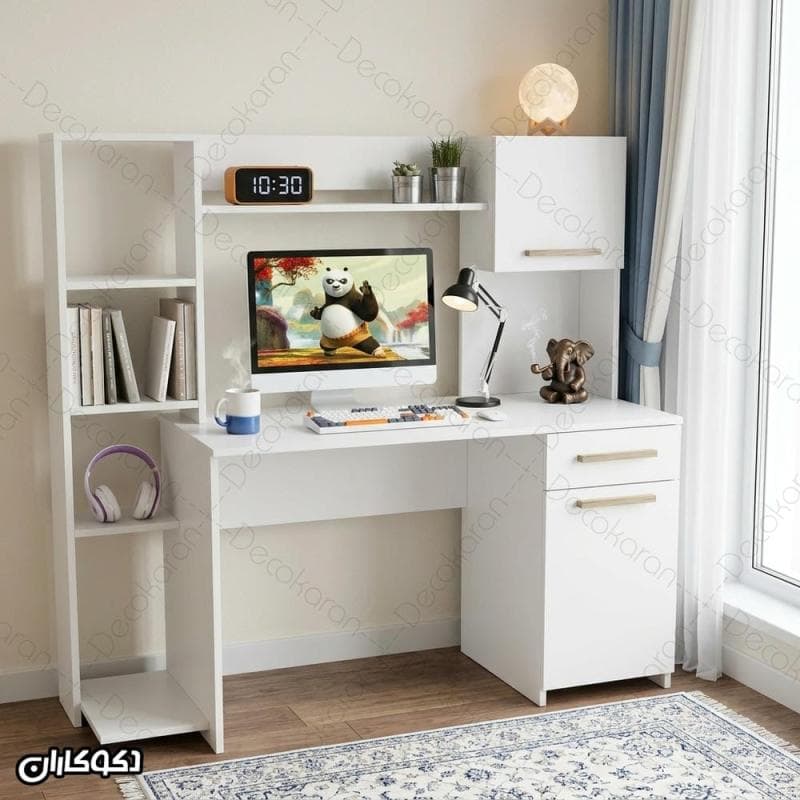 میز تحریر کتابخانه دار و کمددار مدل MTK131 دکوکاران