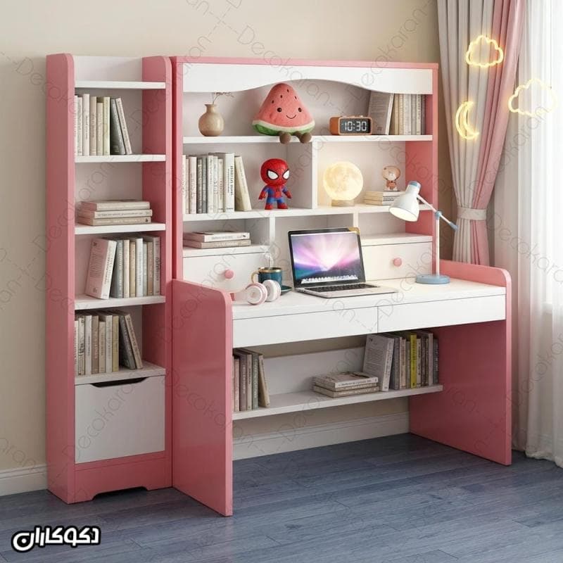 میز تحریر دو تکه با کتابخانه جدا مدل MTK113 دکوکاران
