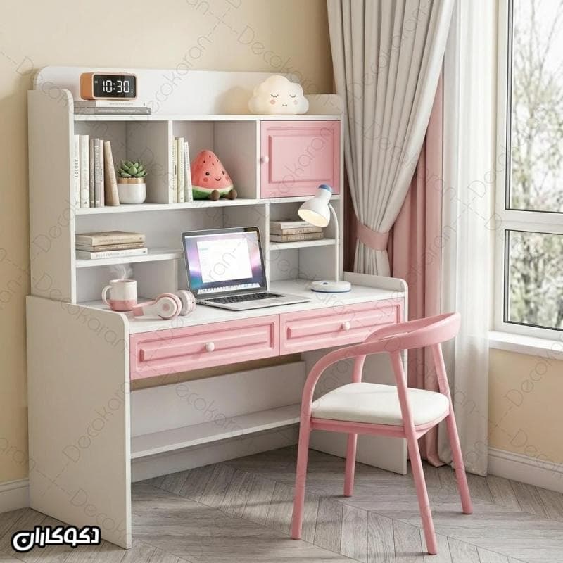 میز تحریر کودک و نوجوان کتابخانه دار مدل MTK125 دکوکاران