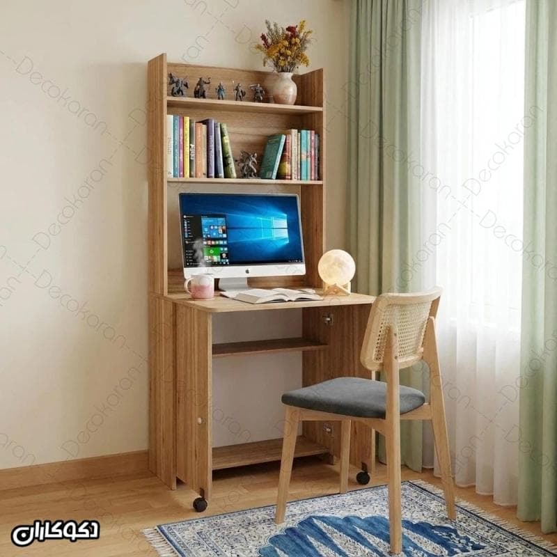 میز تحریر تاشو کتابخانه دار مدل MTK149 دکوکاران