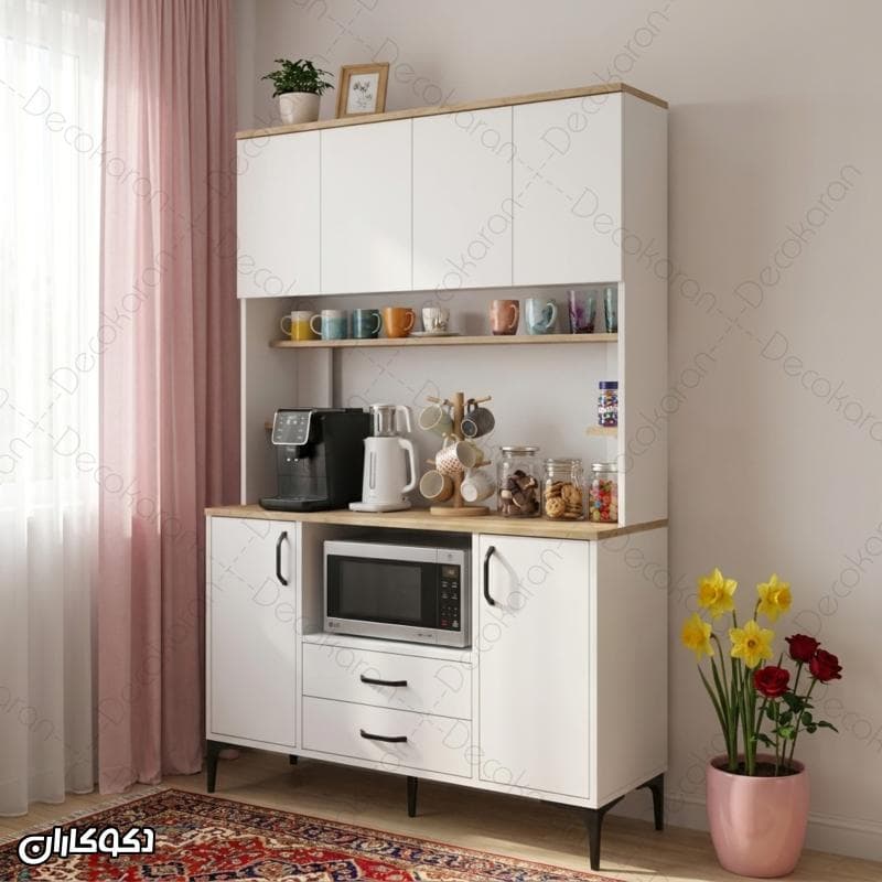 کافی بار MDF دکوکاران مدل KF115 ایستاده و کشودار