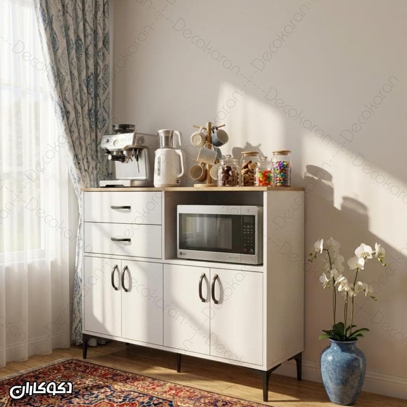 کافی بار MDF مدل KF116 کشودار با فضای باز دکوکاران