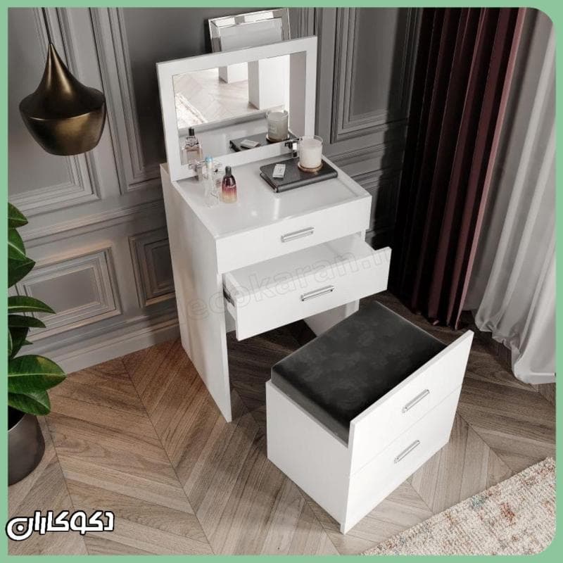 میز آرایش پاف دار دکوکاران مدل MZ173