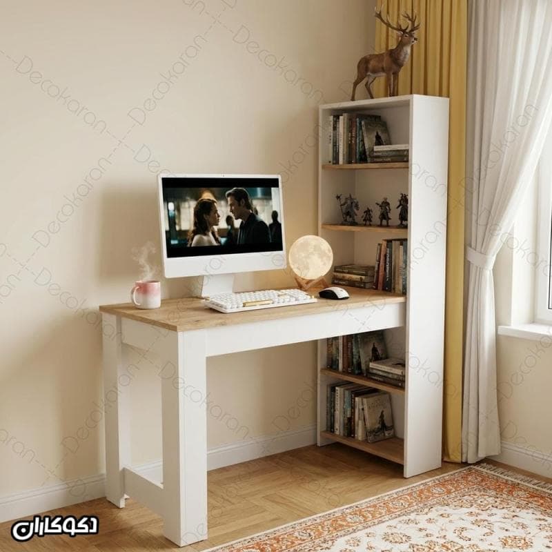 میز تحریر کتابخانه دار شلف باز مدل MTK148 دکوکاران